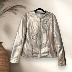 Calvin Klein Pink Pearl Bomber Jacket Size Large